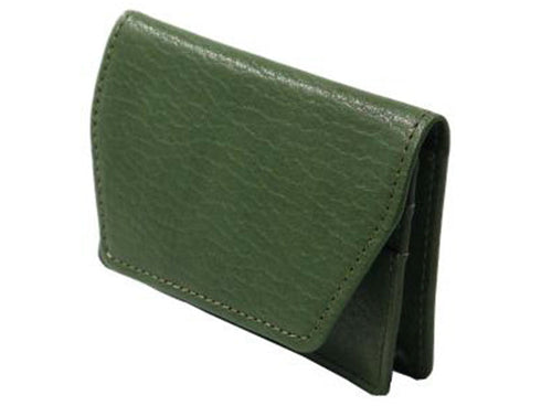 【豊岡財布 足立 AW0401 グリーン】ALBAPIE レッザボタニカ 名刺入れ